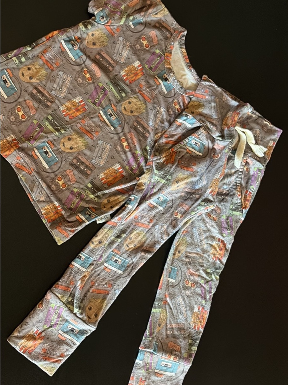 Kids 12-18m Grey Cassette tape & Groot Bamboo Lounge set from Ellie Sue